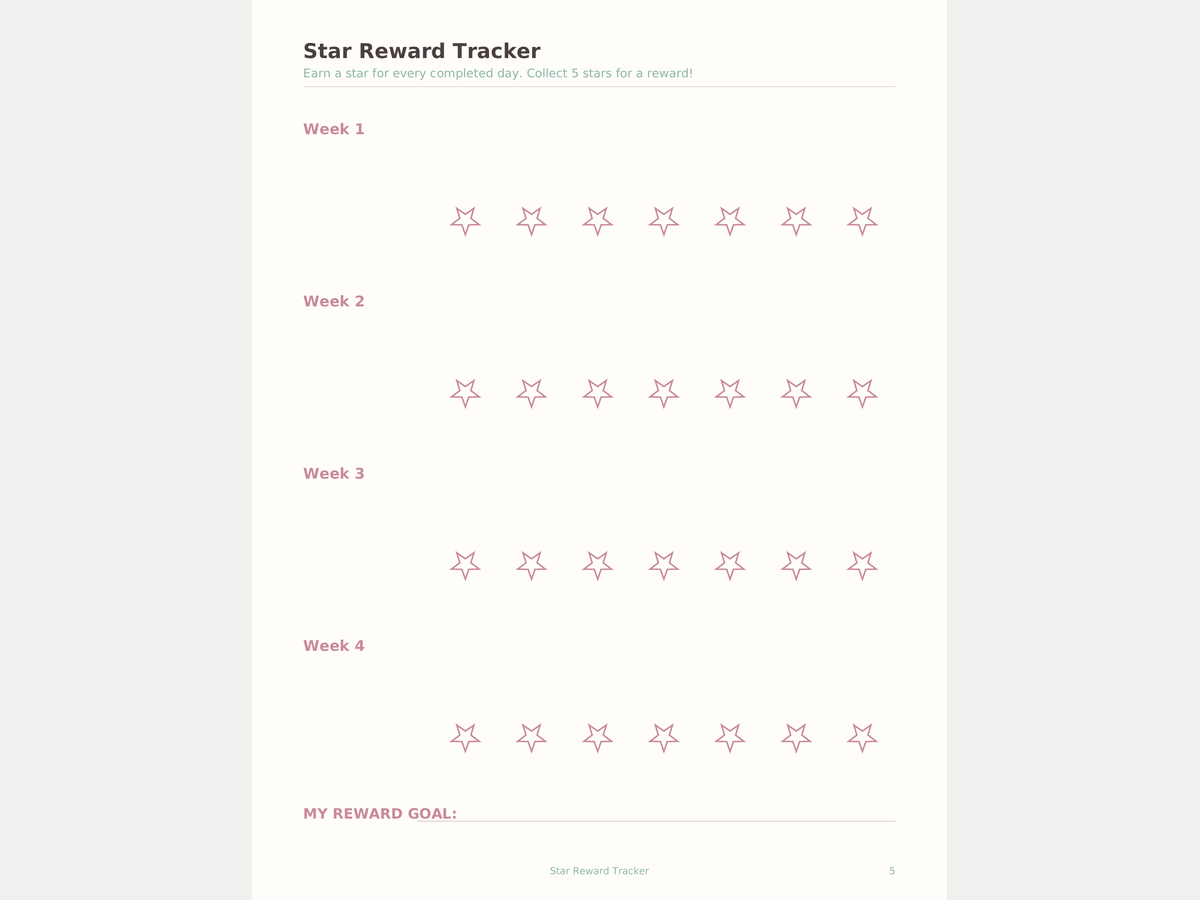 Kids Chore Chart & Routine Printable (EN/RU) preview 4