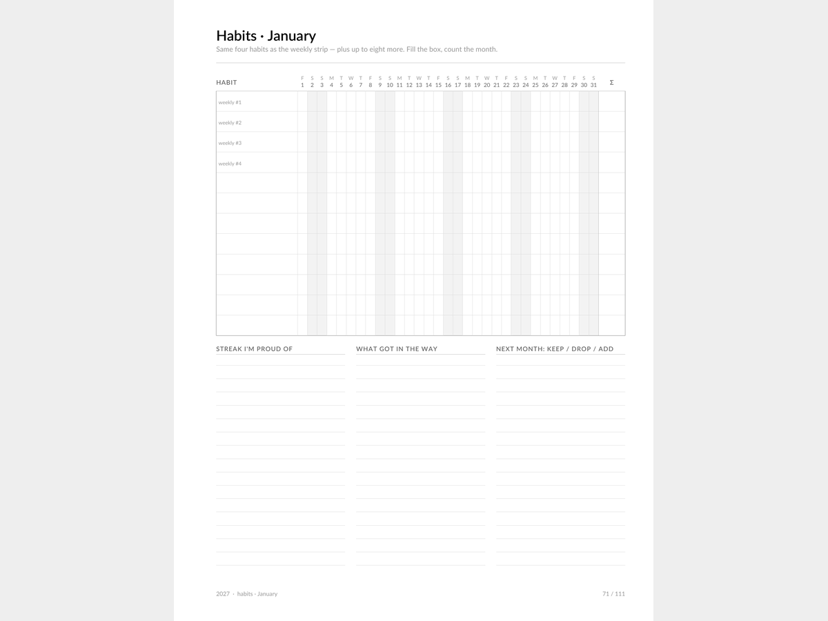 2027 Dated Planner — Printable + Digital, 111 Pages preview 5