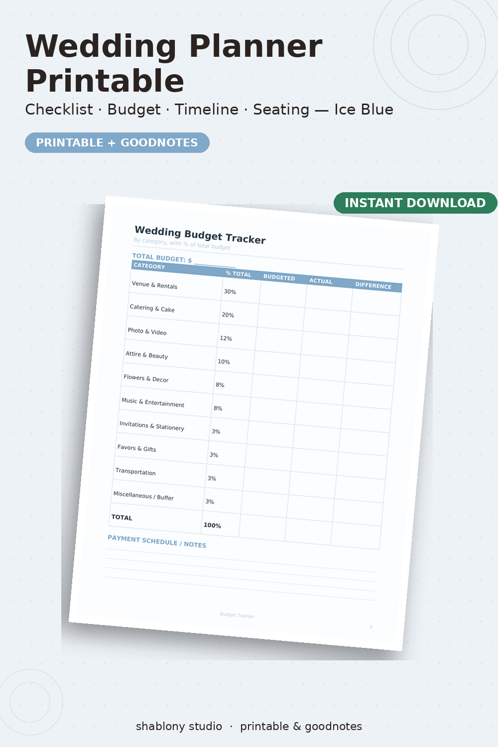 Wedding Planner Printable — Checklist, Budget & Timeline preview 6